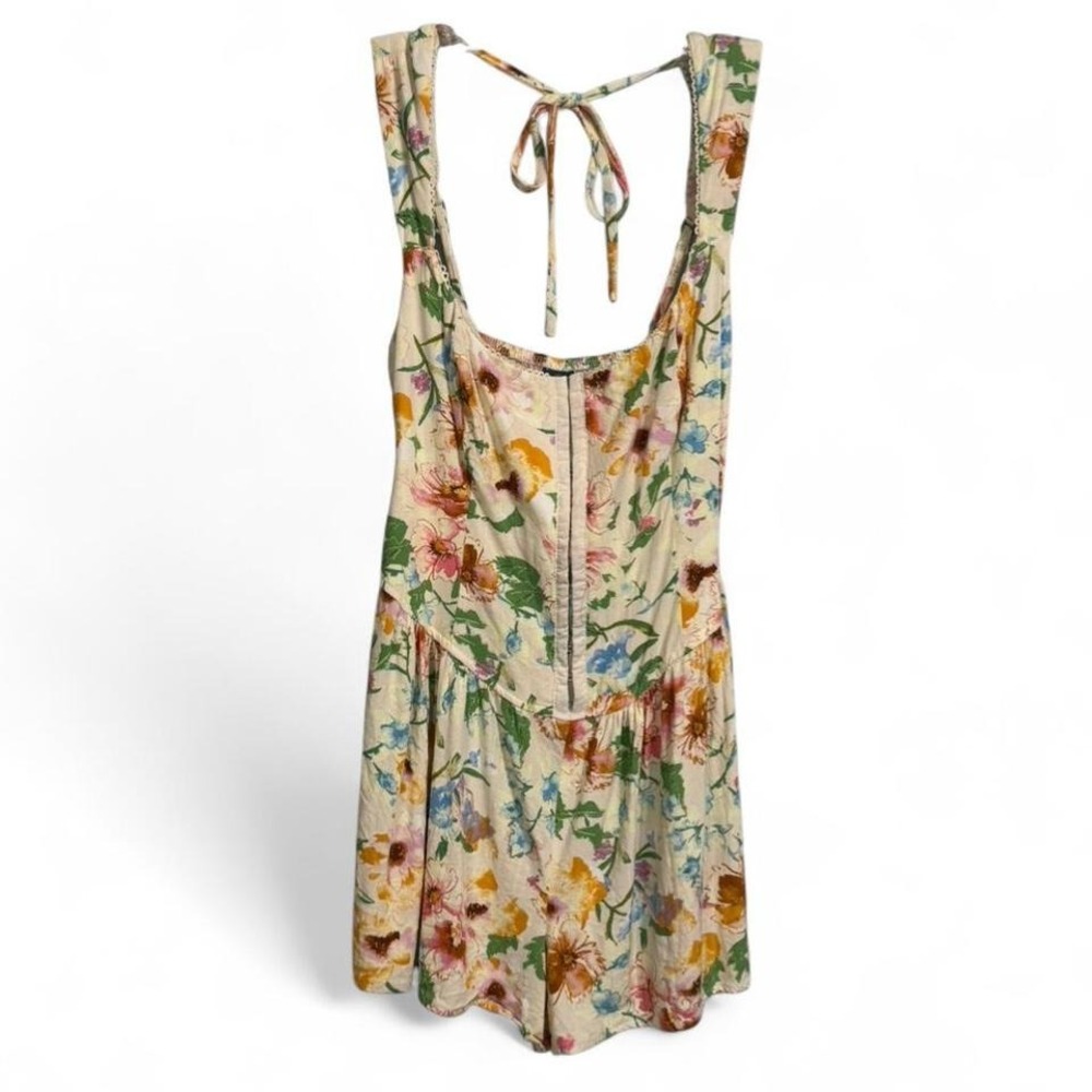 Wild Fable multicoloured floral romper with tie‎ back detail. Size: S